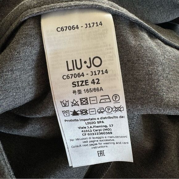 Liu Jo Grey Ponte Knit Ruffle Hem Crop Pants Size EU 42 Medium - Picture 11 of 13